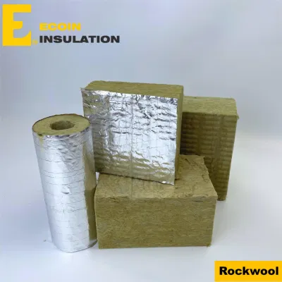 60kg/M3 Roof Wall Panel 50mm 100mm Sound Insulation Stone Wool Mineral Sandwich Board Metal Wall Panel